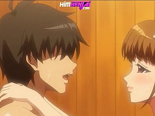 Anime Hentai im Badezimmer mit einem Dämon Anime-Hentai gefickt !!!