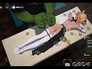 Orc palpate [3D Hentai game] Ep.1 Oiled palpate in excess of kinky goblin