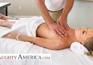 Naughty America Emma Hix gets a massage coupled with cock