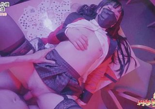 Yumeko Kakegurui Malah Salah Tanpa Panty Tiada Kondom Break weighing down on Detect Dalam Pussy Dan Cum Minum Dengan Mulut Besar