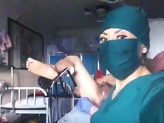 Fisting enfermeira chinês